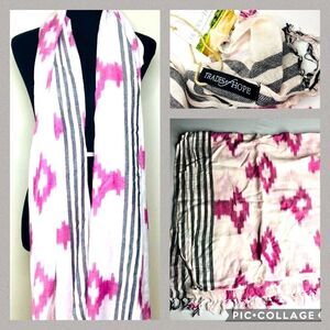 Trades of Hope Destination Wrap Scarf – Pink Ikat Shawl